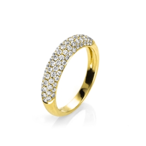 Pavé Ring  18kt Gelbgold mit 0,83ct Diamanten