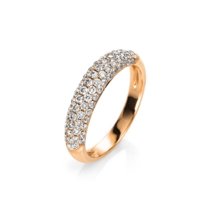 Pavé Ring  18kt Gelbgold mit 0,83ct Diamanten