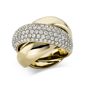 Pavé Ring  18kt Gelbgold mit 2,98ct Diamanten