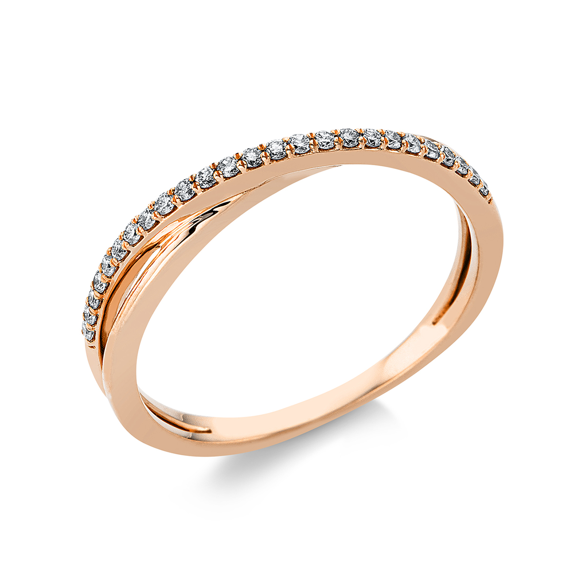 Ring  18kt Rotgold mit 0,13ct Diamanten