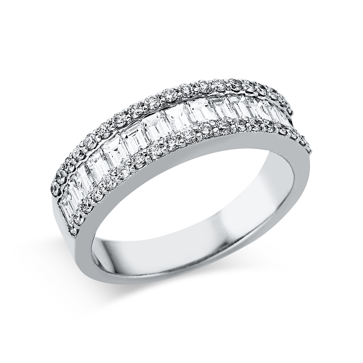 Ring  950PL Platin mit 1,21ct Diamanten