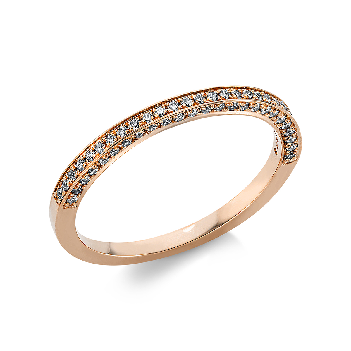 Pavé Ring  18kt Rotgold mit 0,29ct Diamanten