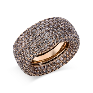 Pavé Ring  18kt Rotgold mit 11,36ct Diamanten