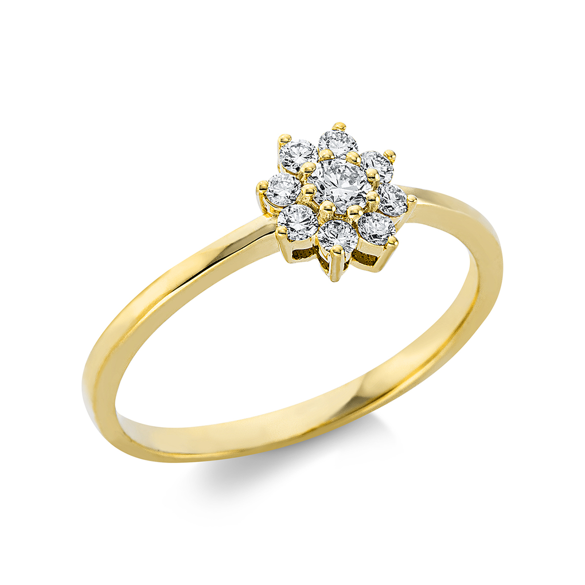 Ring  18kt Gelbgold mit 0,26ct Diamanten