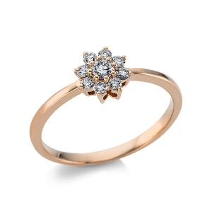 Ring  18kt Gelbgold mit 0,26ct Diamanten