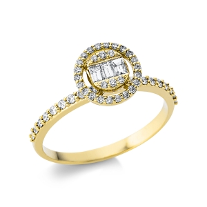 Ring  18kt Gelbgold mit 0,40ct Diamanten