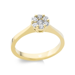 Ring  18kt Gelbgold mit 0,30ct Diamanten