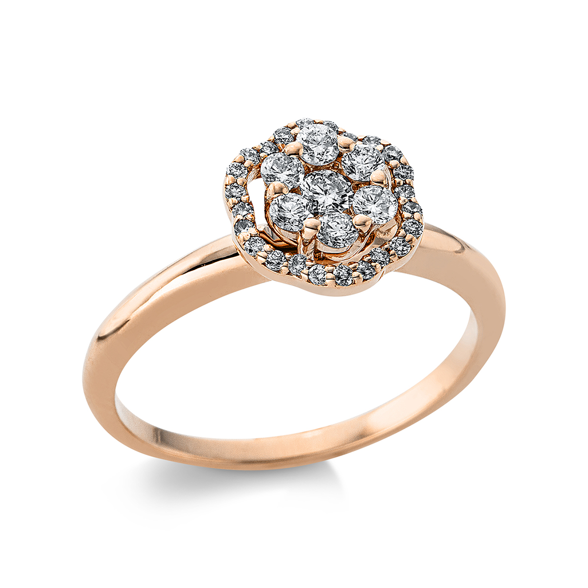 Ring  18kt Rotgold mit 0,34ct Diamanten