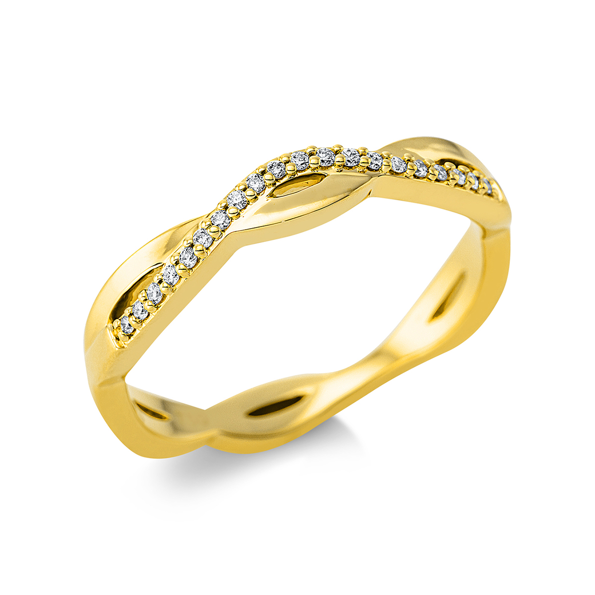 Ring  18kt Gelbgold mit 0,07ct Diamanten