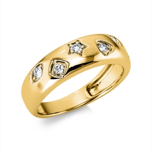 Ring  18kt Gelbgold mit 0,20ct Diamanten