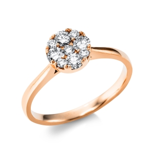 Ring  18kt Rotgold mit 0,46ct Diamanten