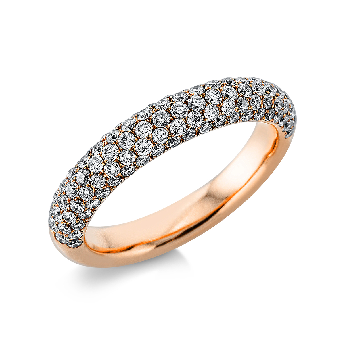 Pavé Ring  18kt Rotgold mit 0,98ct Diamanten