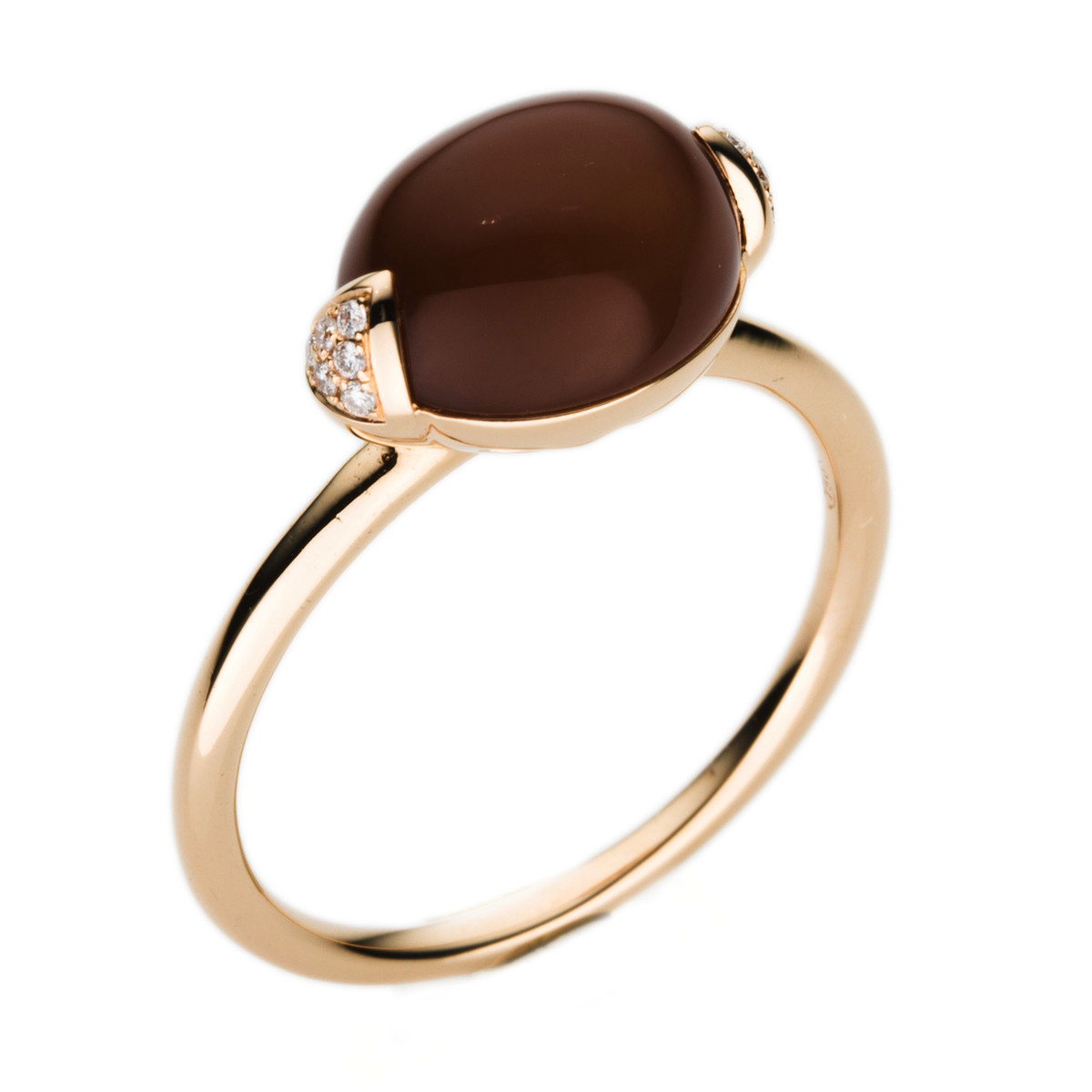 Farbstein Ring   18kt Rotgold 