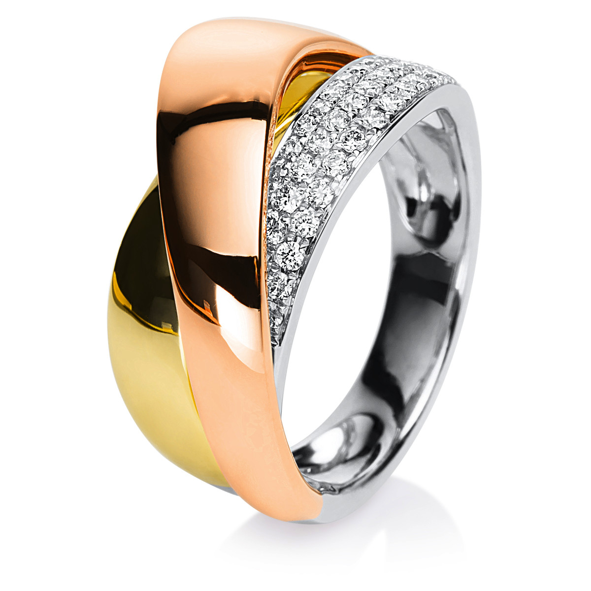 Ring  18kt Weißgold / Gelbgold / Rotgold mit 0,33ct Diamanten