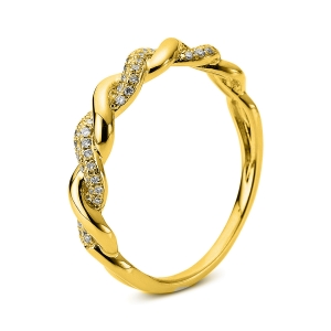 Ring  18kt Gelbgold mit 0,14ct Diamanten