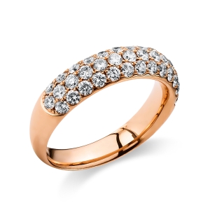 Pavé Ring  18kt Rotgold mit 1,25ct Diamanten