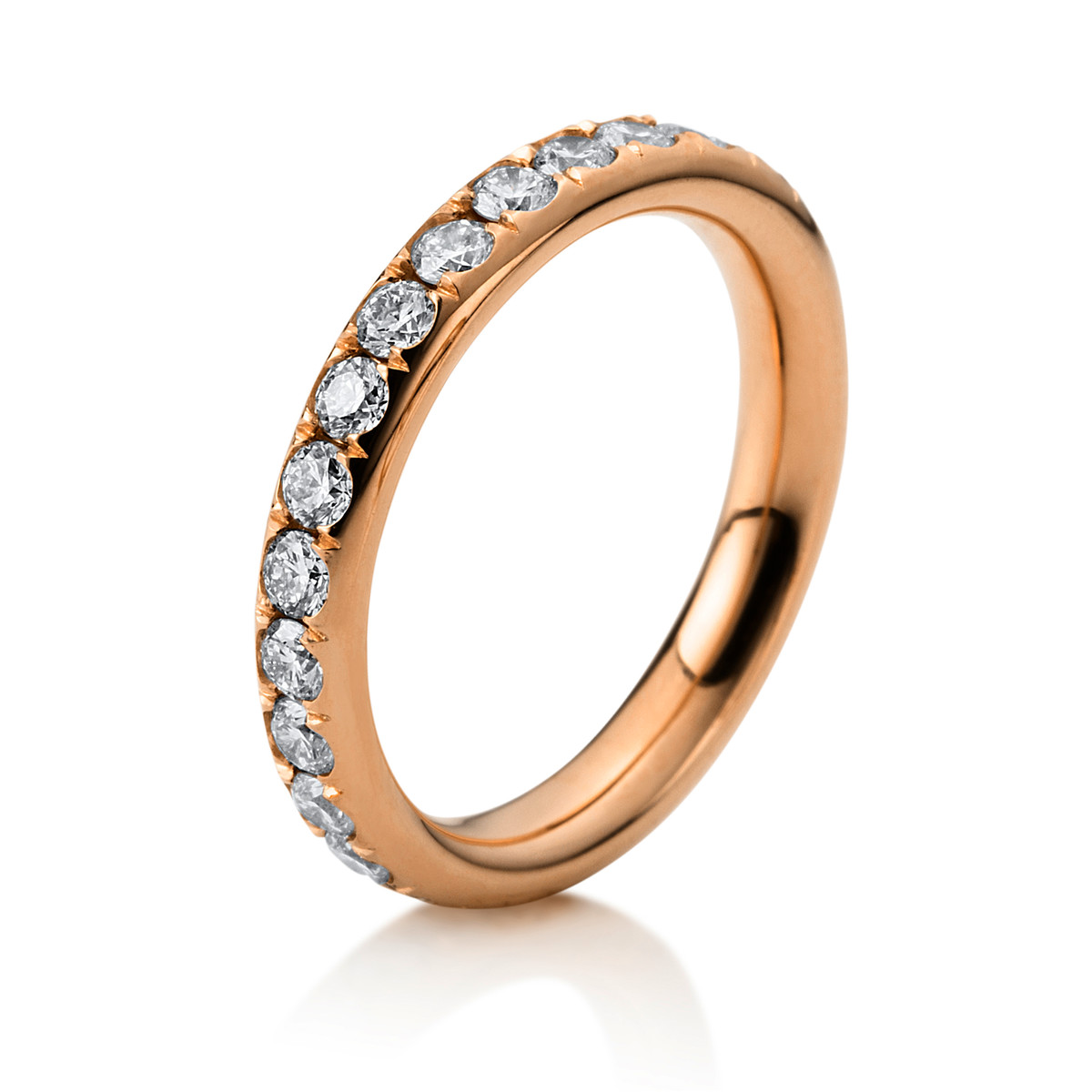 Infinity Memoire Ring  18kt Rotgold mit 1,53ct Diamanten