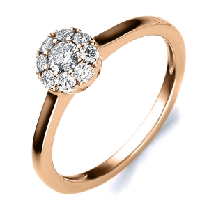 Ring  18kt Rotgold mit 0,37ct Diamanten