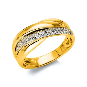 Pavé Ring  18kt Gelbgold mit 0,23ct Diamanten