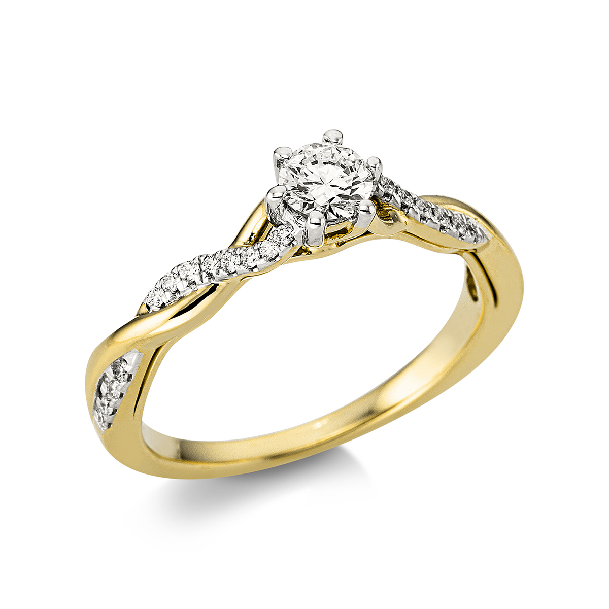 Ring  18kt Gelbgold mit 0,43ct Diamanten