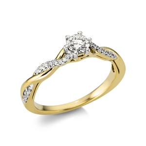 Ring  18kt Gelbgold mit 0,43ct Diamanten