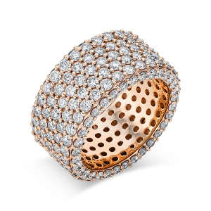 Pavé Ring  18kt Gelbgold mit 5,93ct Diamanten