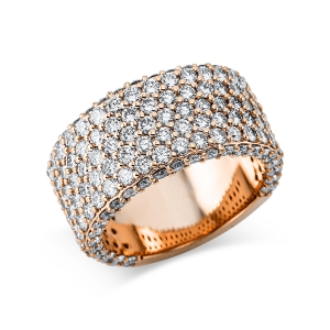 Pavé Ring  18kt Gelbgold mit 4,38ct Diamanten