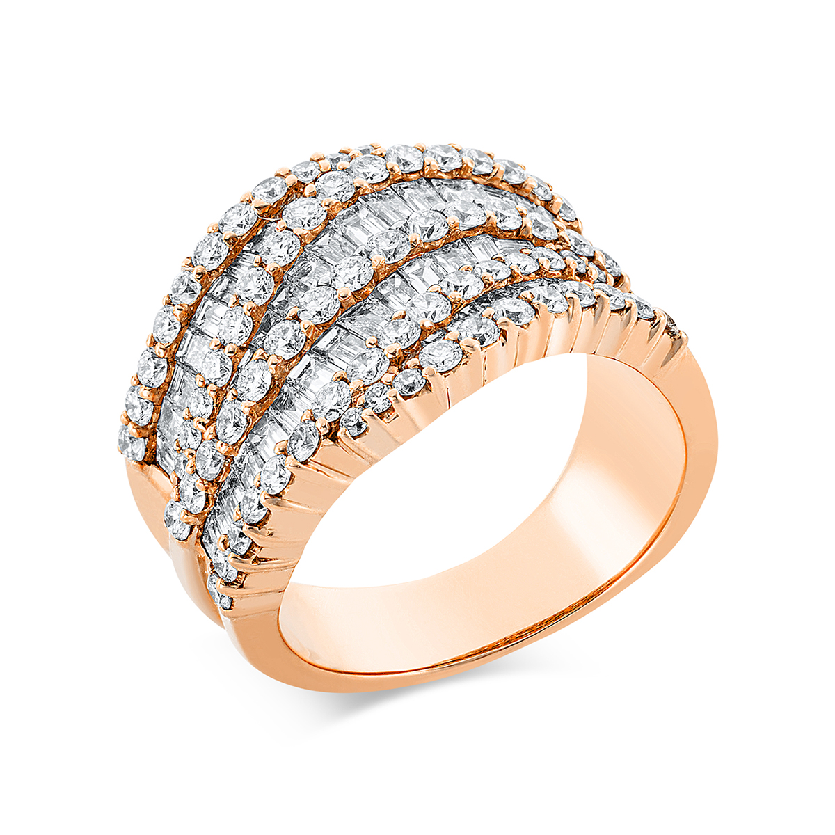 Pavé Ring  18kt Rotgold mit 2,86ct Diamanten