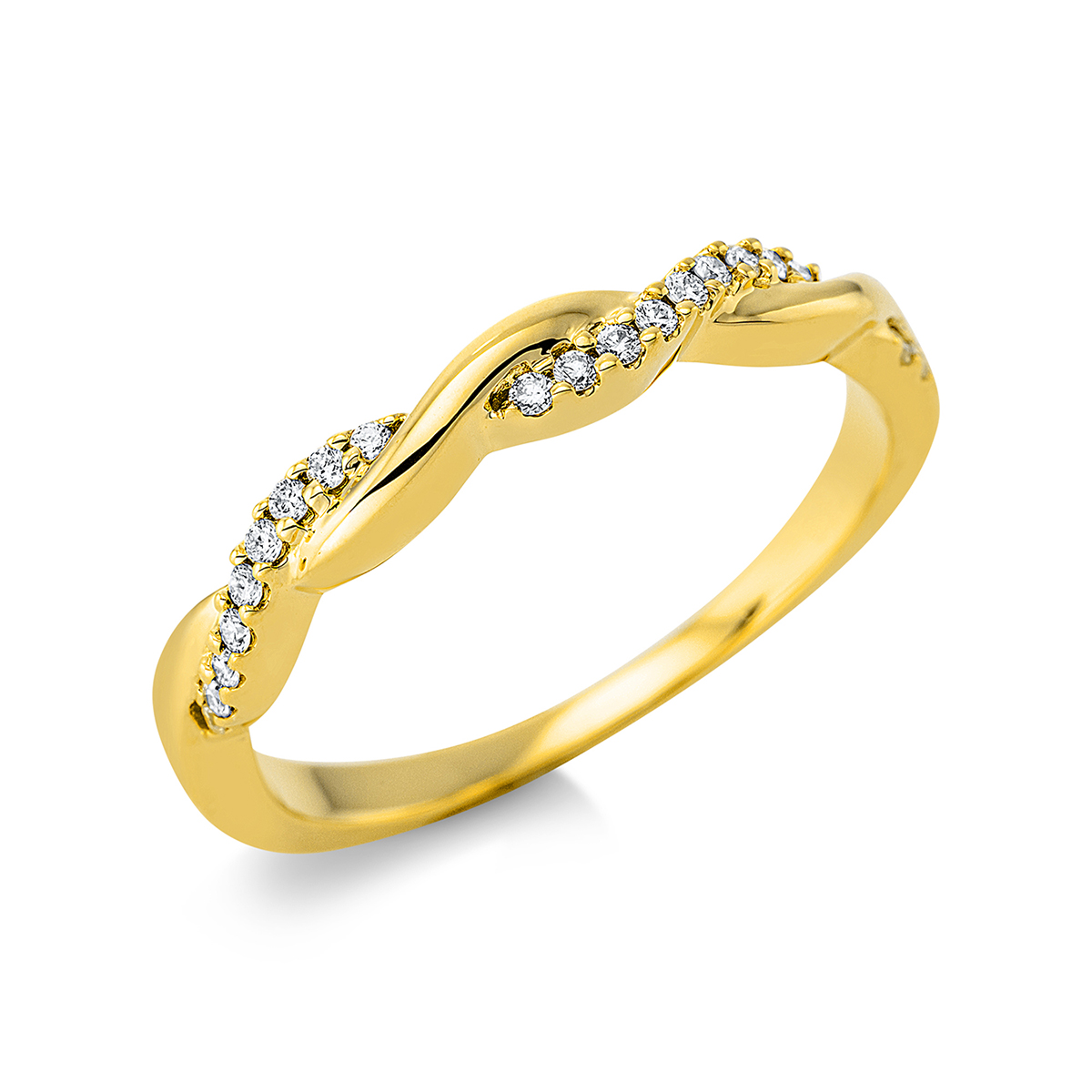 Ring  18kt Gelbgold mit 0,11ct Diamanten