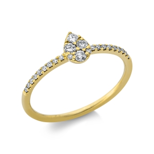 Ring  18kt Gelbgold mit 0,21ct Diamanten