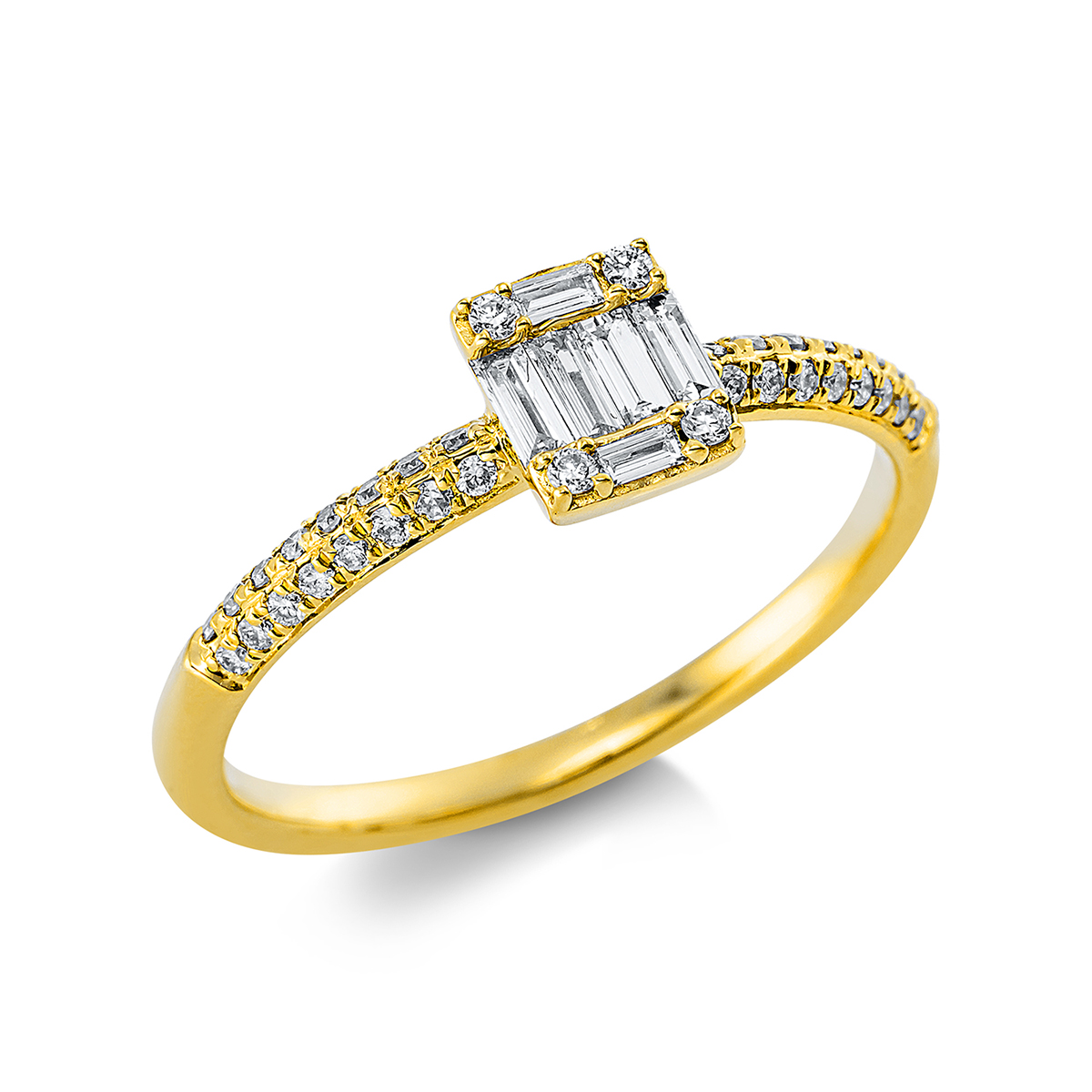 Ring  18kt Gelbgold mit 0,25ct Diamanten