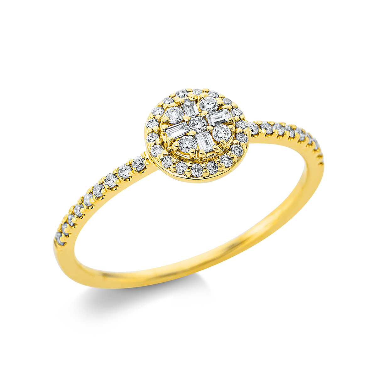 Ring  18kt Gelbgold mit 0,20ct Diamanten