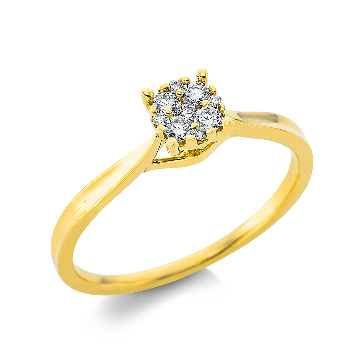 Ring  18kt Gelbgold mit 0,14ct Diamanten