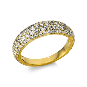 Pavé Ring  18kt Gelbgold mit 1,18ct Diamanten