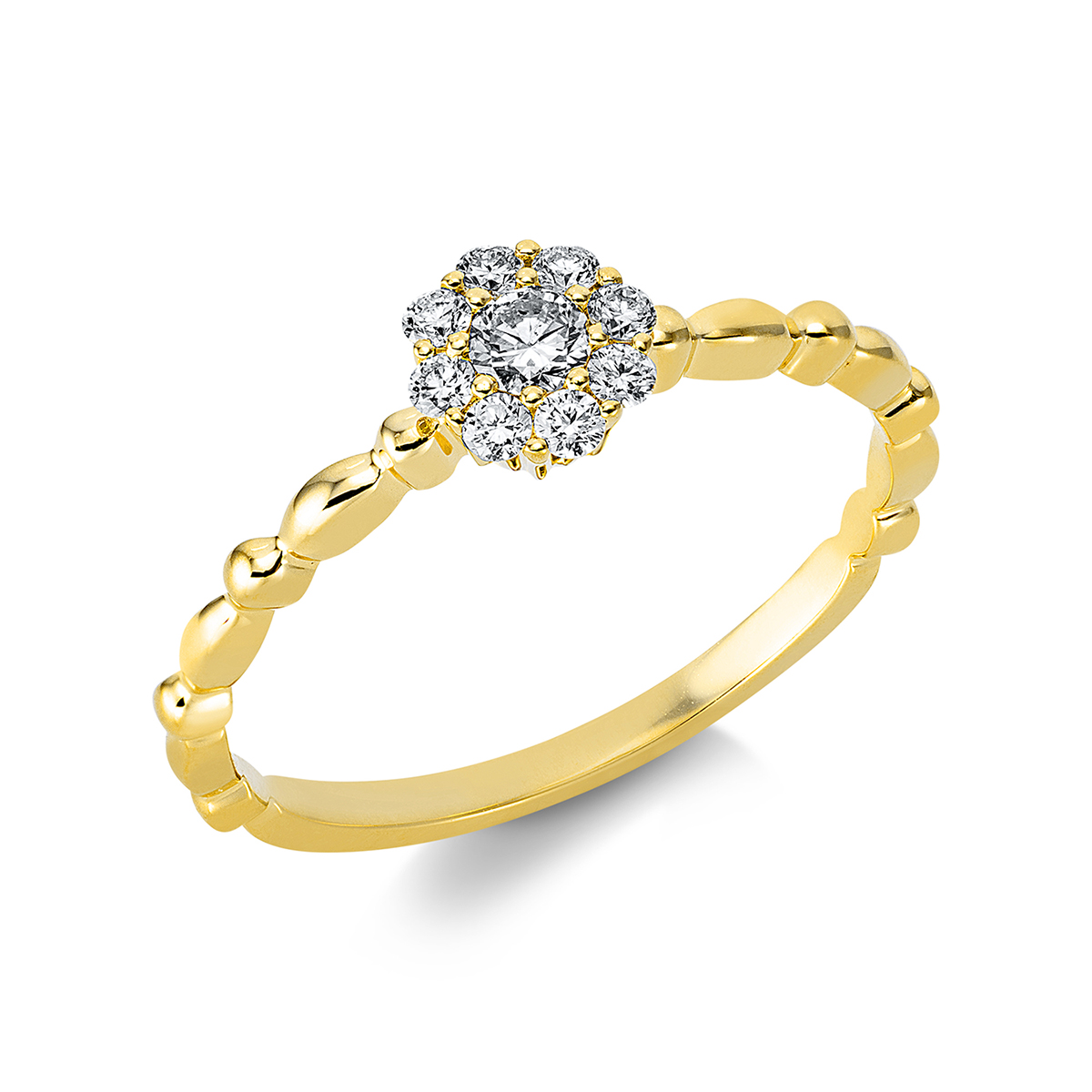 Ring  18kt Gelbgold mit 0,22ct Diamanten