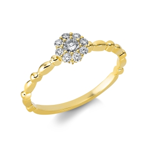 Ring  18kt Gelbgold mit 0,22ct Diamanten