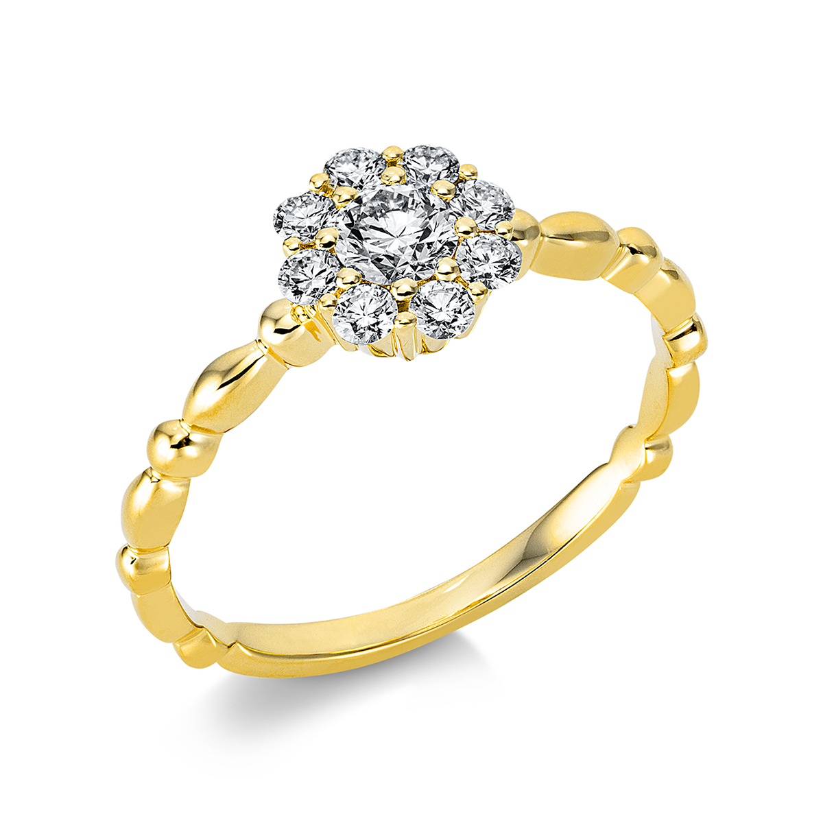 Ring  18kt Gelbgold mit 0,44ct Diamanten