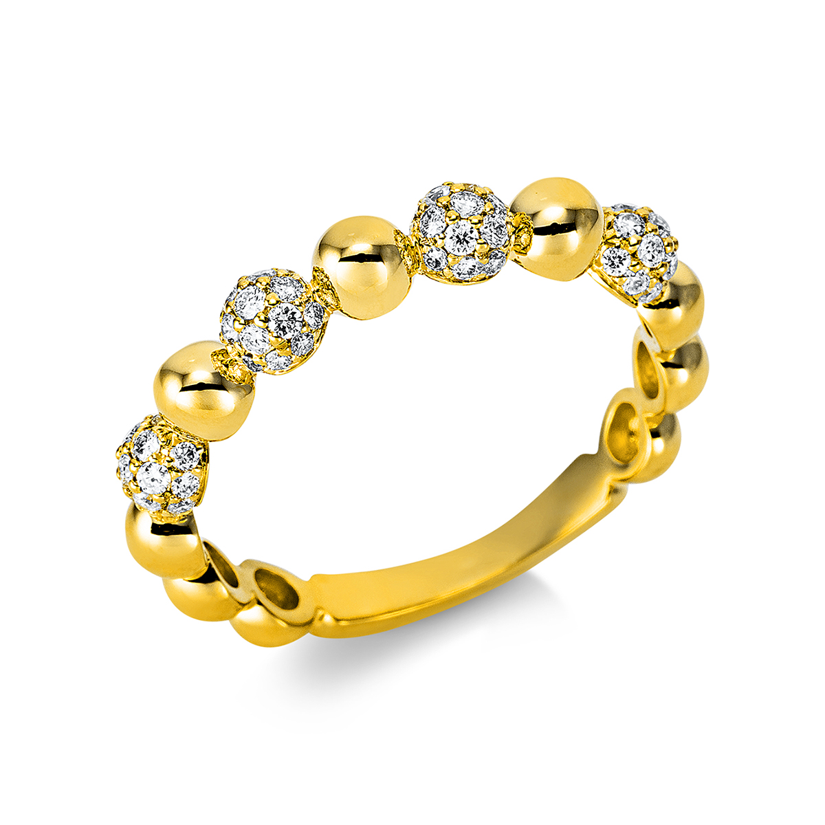 Pavé Ring  18kt Gelbgold mit 0,34ct Diamanten