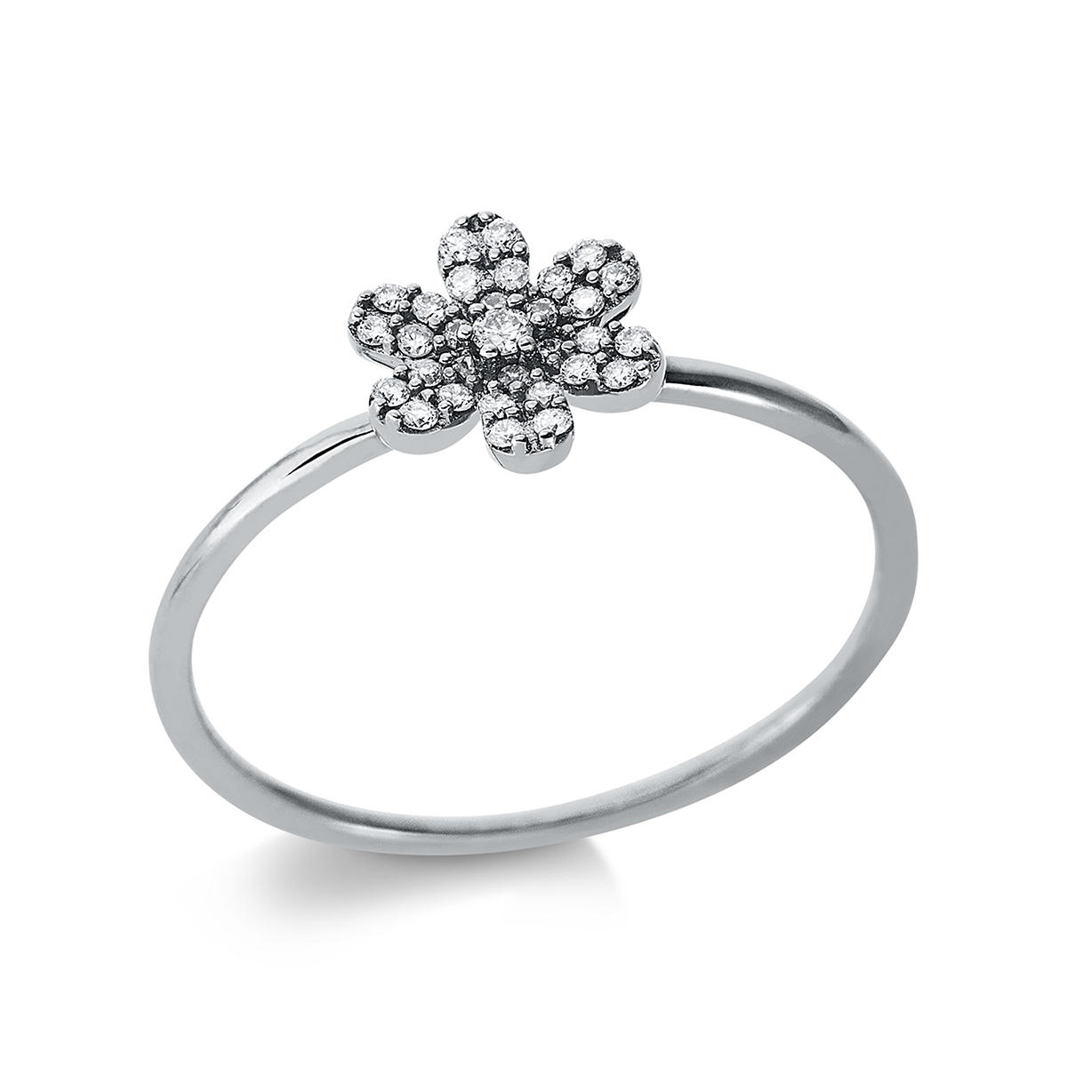 Ring 18 kt WG Blume