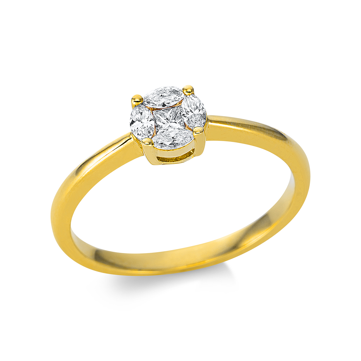 Ring  18kt Gelbgold mit 0,23ct Diamanten