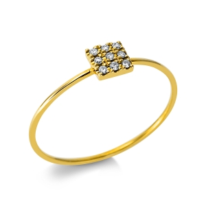 Ring  18kt Gelbgold mit 0,05ct Diamanten