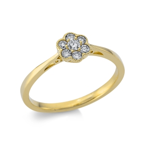 Ring  18kt Gelbgold mit 0,19ct Diamanten