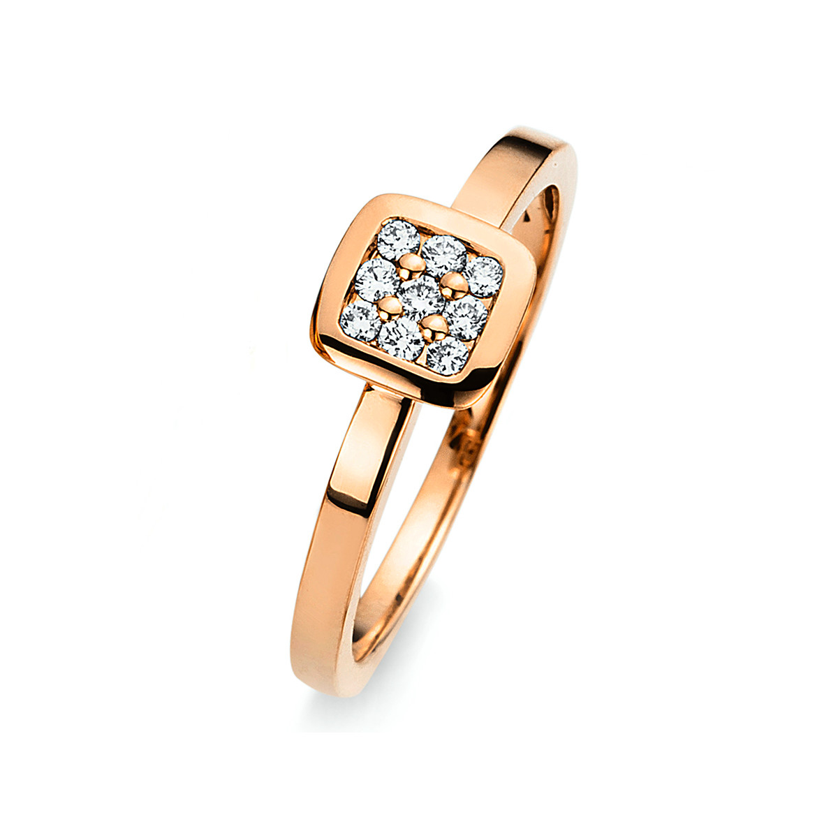 Ring  18kt Rotgold mit 0,12ct Diamanten