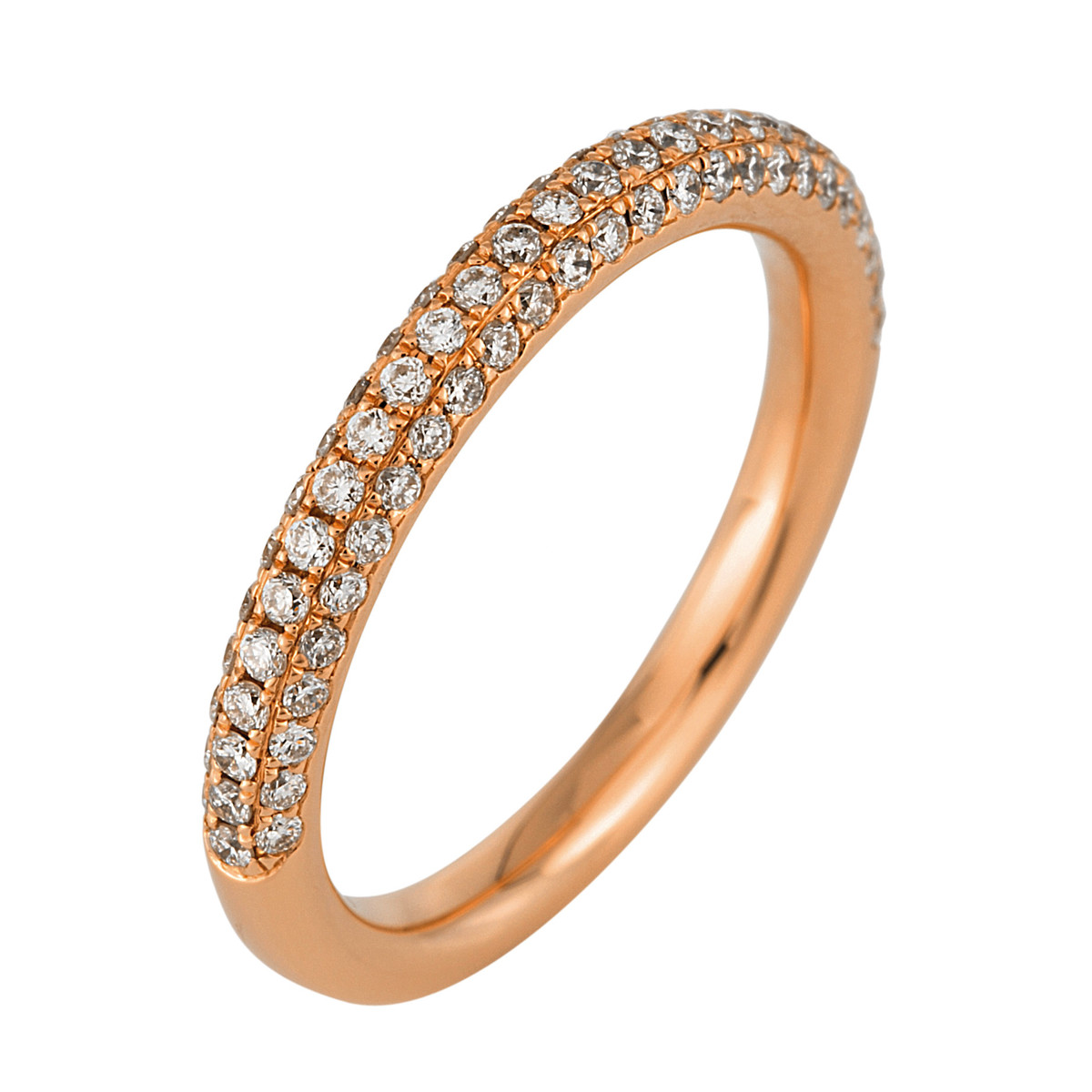 Pavé Ring  18kt Rotgold mit 0,51ct Diamanten