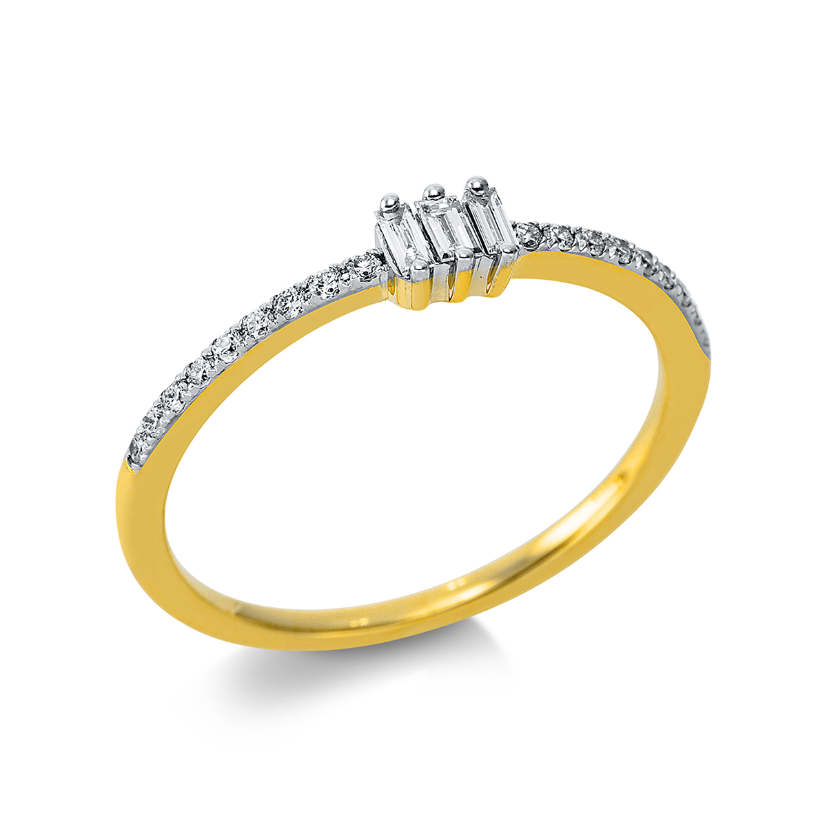 Ring  18kt Gelbgold mit 0,19ct Diamanten