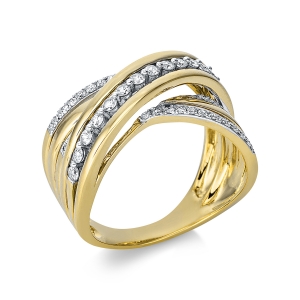 Ring  18kt Gelbgold mit 0,47ct Diamanten