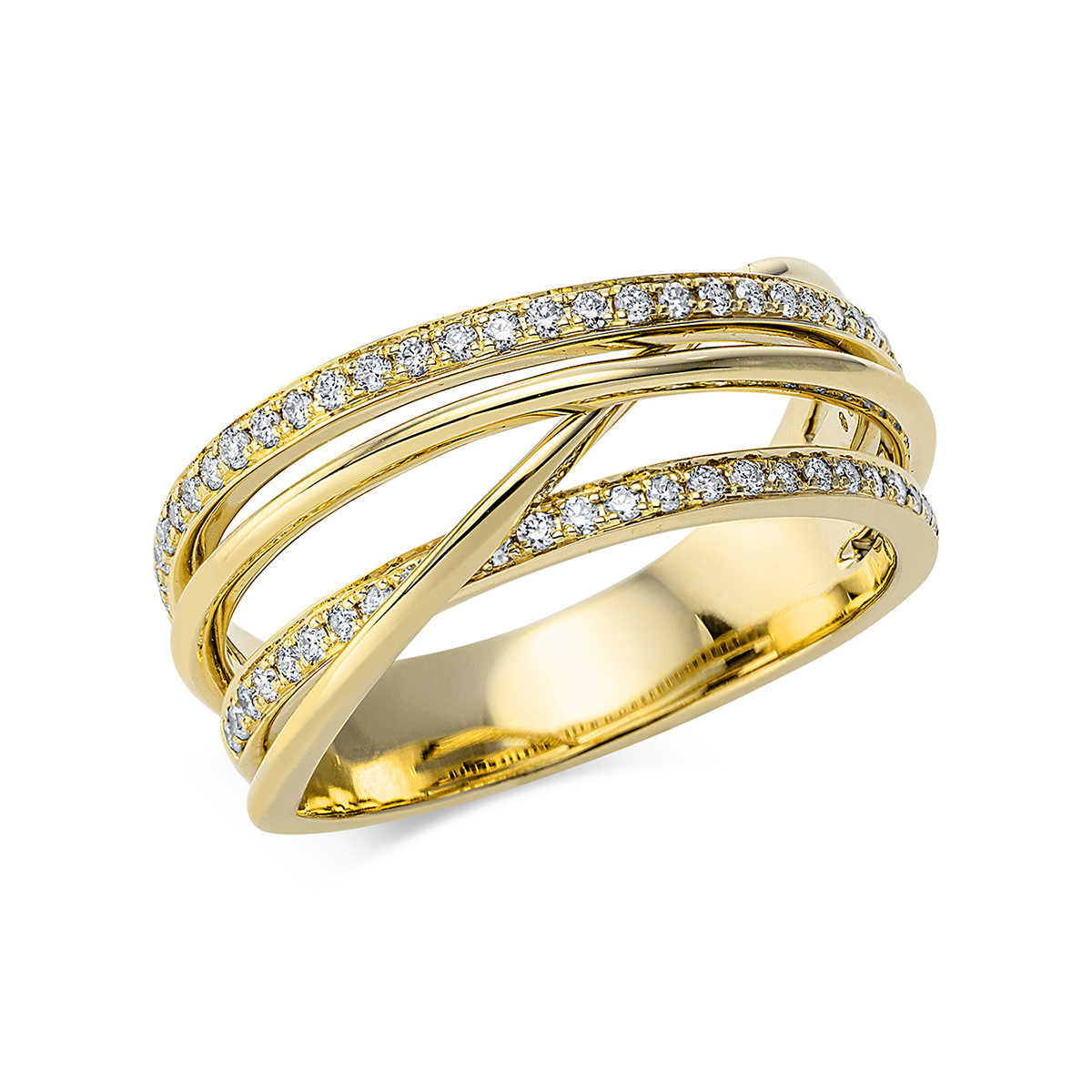 Ring  18kt Gelbgold mit 0,29ct Diamanten