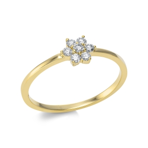 Ring  18kt Gelbgold mit 0,16ct Diamanten