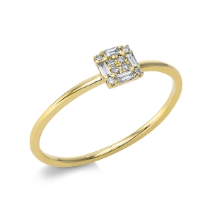 Ring  18kt Gelbgold mit 0,08ct Diamanten