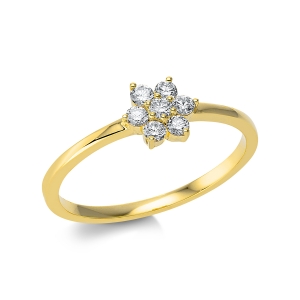 Ring  18kt Gelbgold mit 0,21ct Diamanten